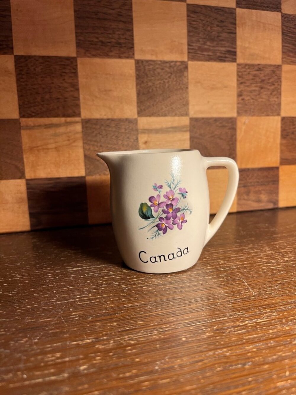 Canada Mini Creamer with Purple Violets A1149